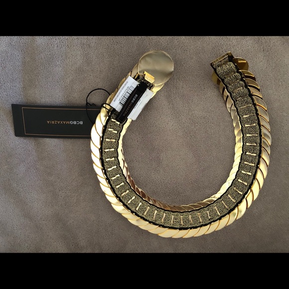 BCBG MAXAZRIA ELASTICATED GOLD PLATE DISKS - Picture 6 of 8